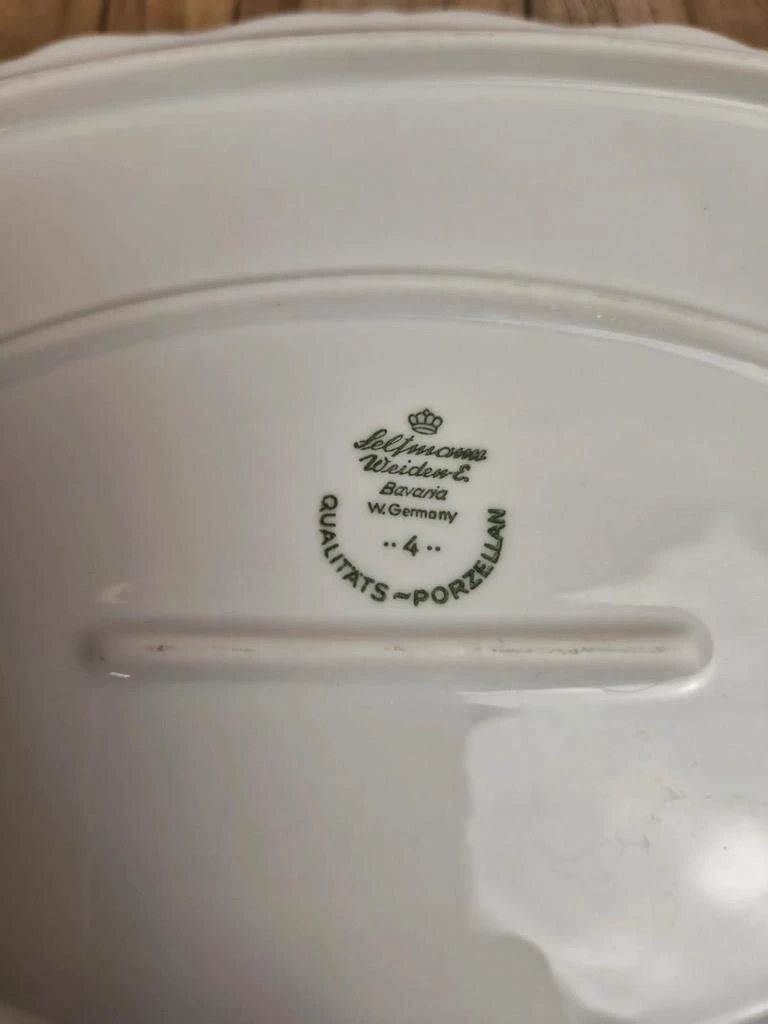 Gran plato ovalado Seltmann Weiden Bavaria Theresia rojo - Porcelana alemana vintage – photo 8